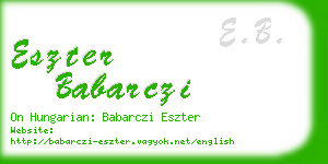 eszter babarczi business card